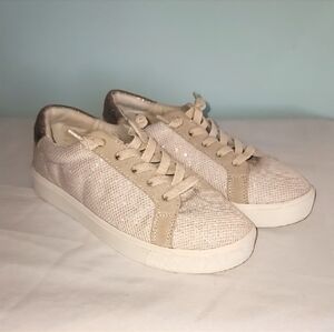 Sam Edelman Beige Girls Sneakers - Size 3 LIKE NEW